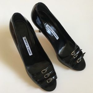Manolo Blahnik Burta Heel Pump Shoes 7.5 (38)